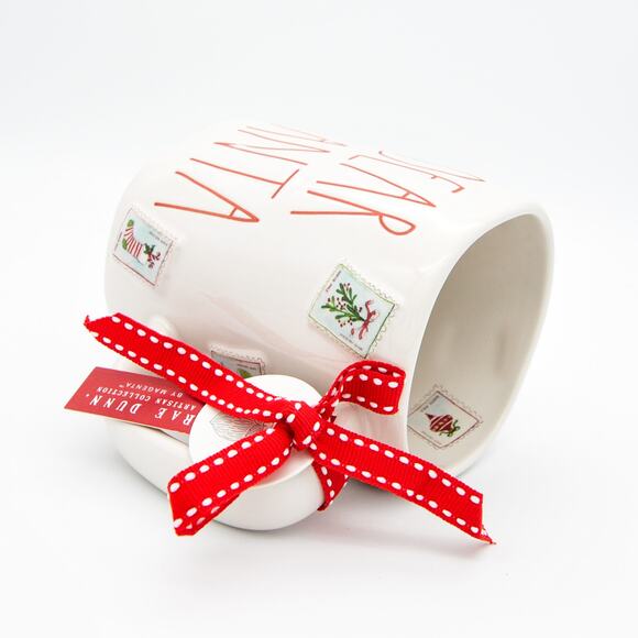 Rae Dunn Christmas Mug, Dear Santa Mug with Stamps, Double-Sided Coffee Cup - Picture 6 of 10